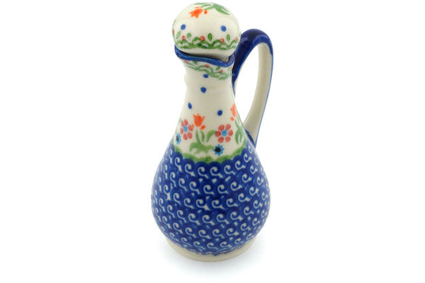 Polish Pottery Bottle 5 oz Spring Flowers Theme