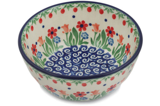 Polish Pottery Bowl 5" Babcia's Garden Theme