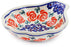 Polish Pottery Condiment Dish 5" Wreath Of Roses Theme