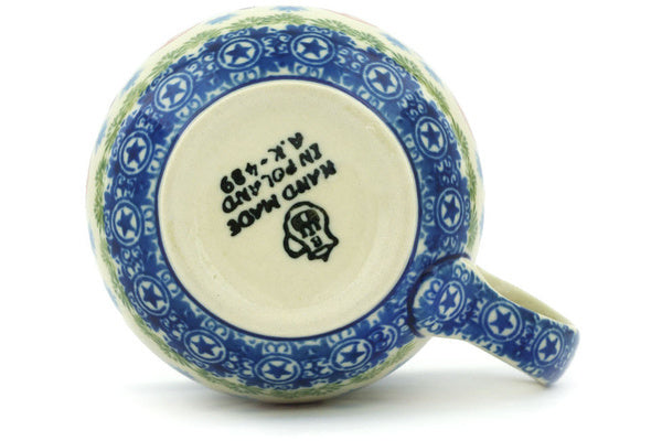 Polish Pottery Bubble Mug 8 oz Texas Longhorns Theme