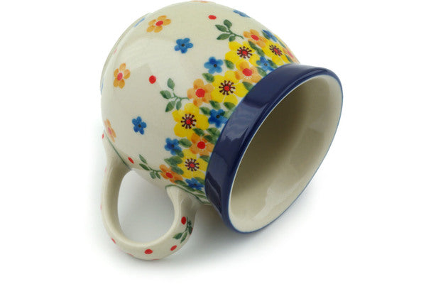 Polish Pottery Bubble Mug 8 oz Country Spring Theme