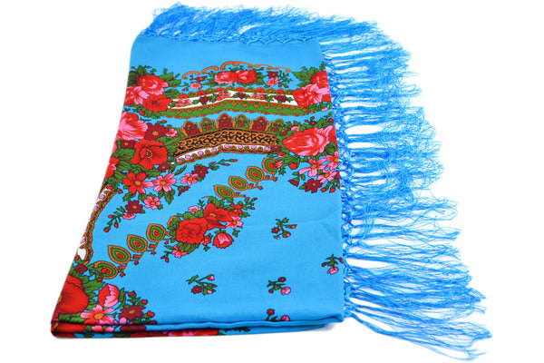Textile Scarf 39" Blue Theme