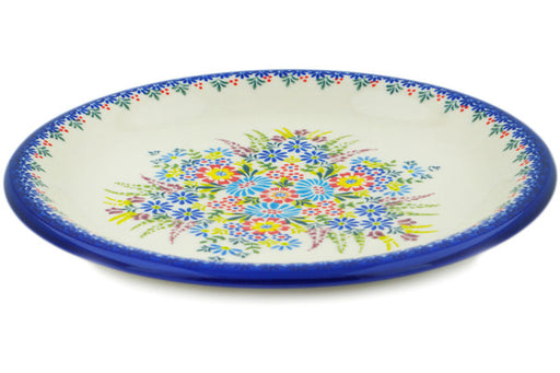 Polish Pottery Plate 10" Bouquet In Bloom Theme UNIKAT
