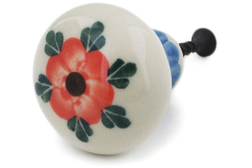 Polish Pottery Drawer knob 1-1/2 inch 1" Cherry Blossoms Theme