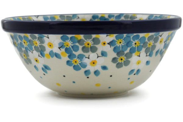 Polish Pottery Cereal Bowl 6" Flowers Under The Starry Sky Theme