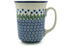 Polish Pottery Bistro Mug 17 oz Water Tulip Theme