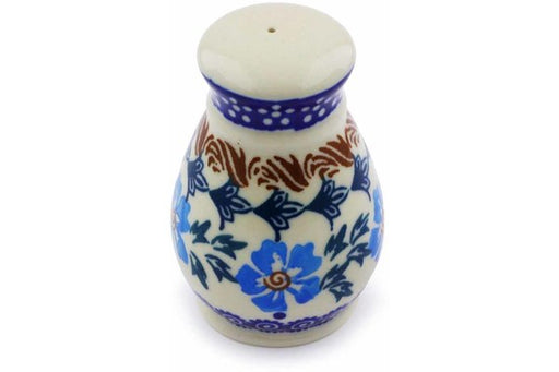Polish Pottery Salt Shaker 3" Blue Cornflower Theme