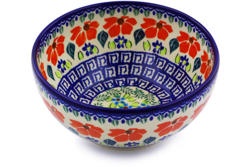 Polish Pottery Bowl 6" Grecian Fields Theme