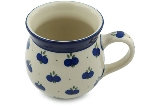 Polish Pottery Bubble Mug 16 oz Wild Blueberry Theme